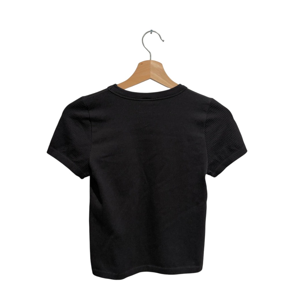 Aritzia Sunday Best Sinch Seamless Ribbed T-Shirt Black Size S - Picture 4 of 5